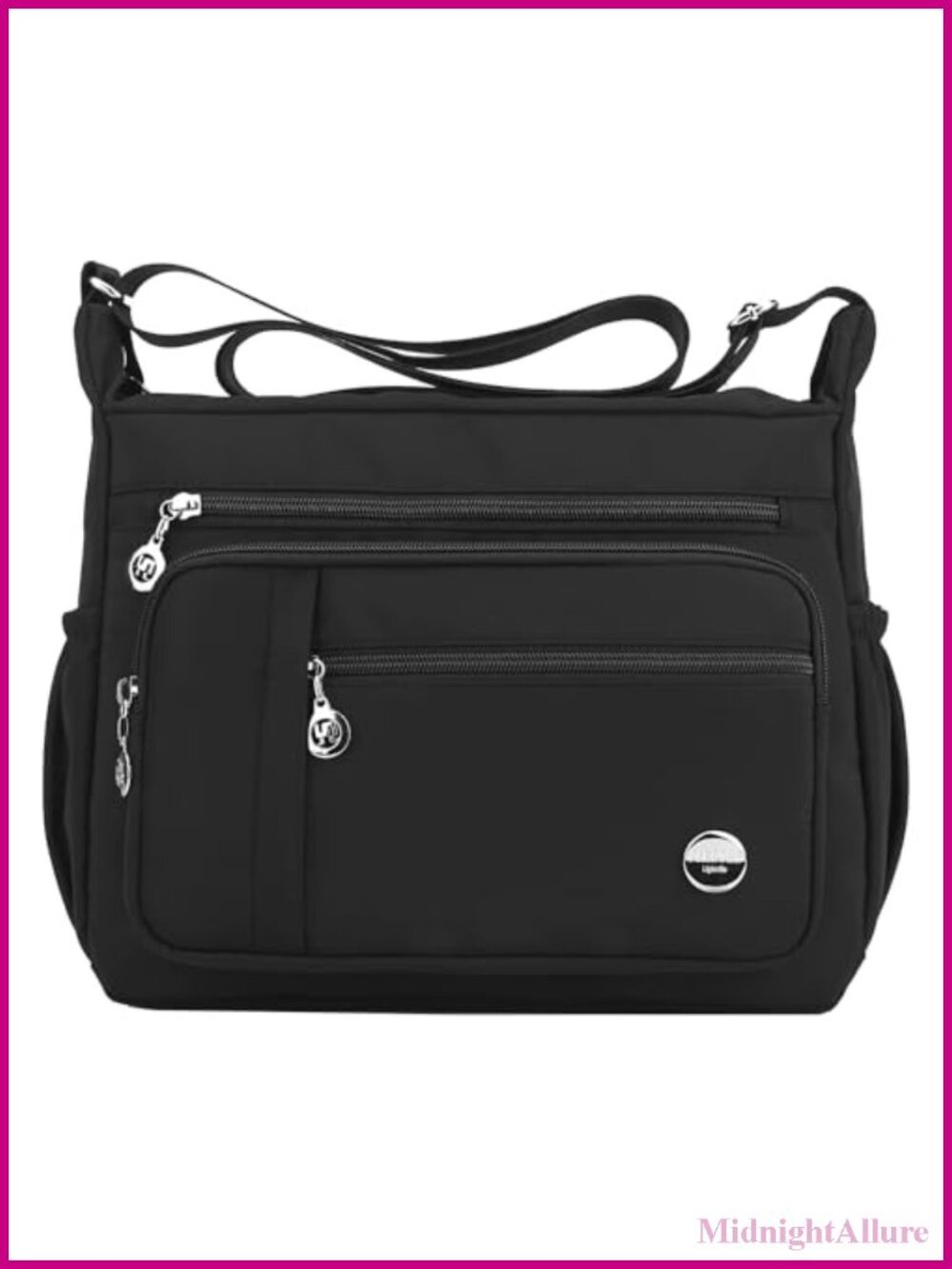 Nylon Crossbody Bag Multi-Pocket Shoulder Purse Tote Satchel
